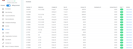 billing portal invoice screenshot