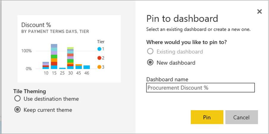 pin to dashboard power bi