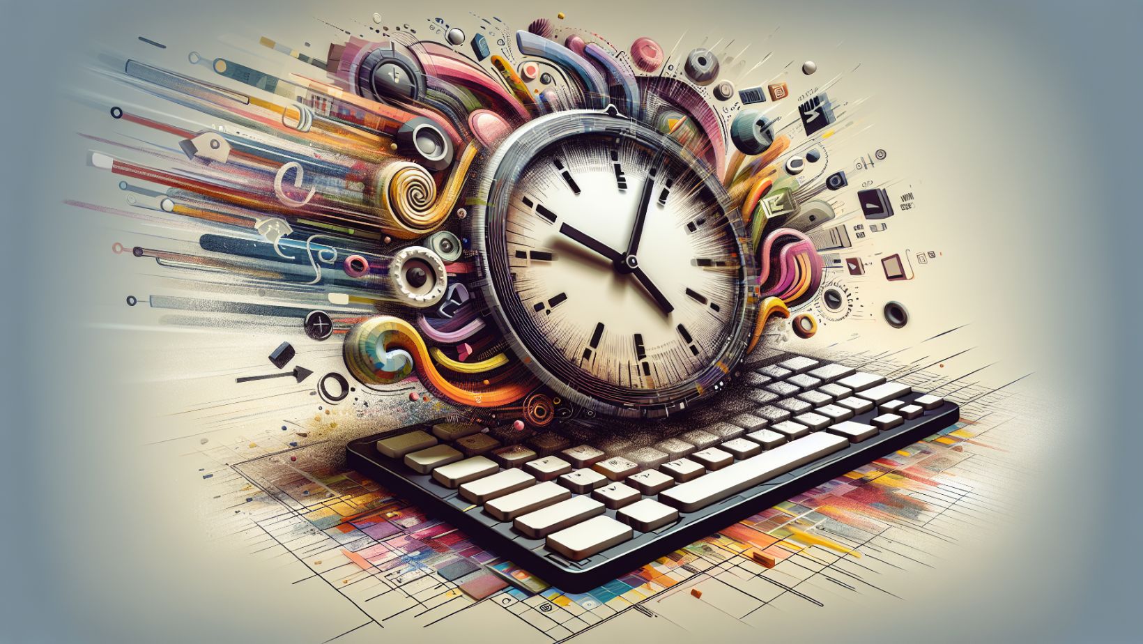Illustration of a clock symbolizing time-saving techniques