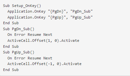 excel vba keypress