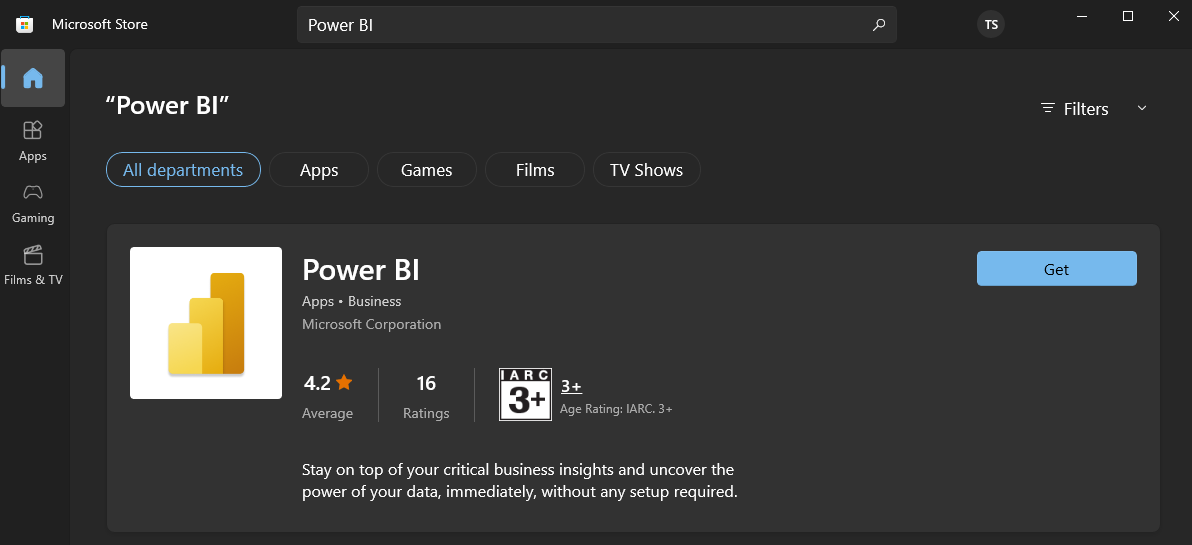 Download Power BI for Desktop