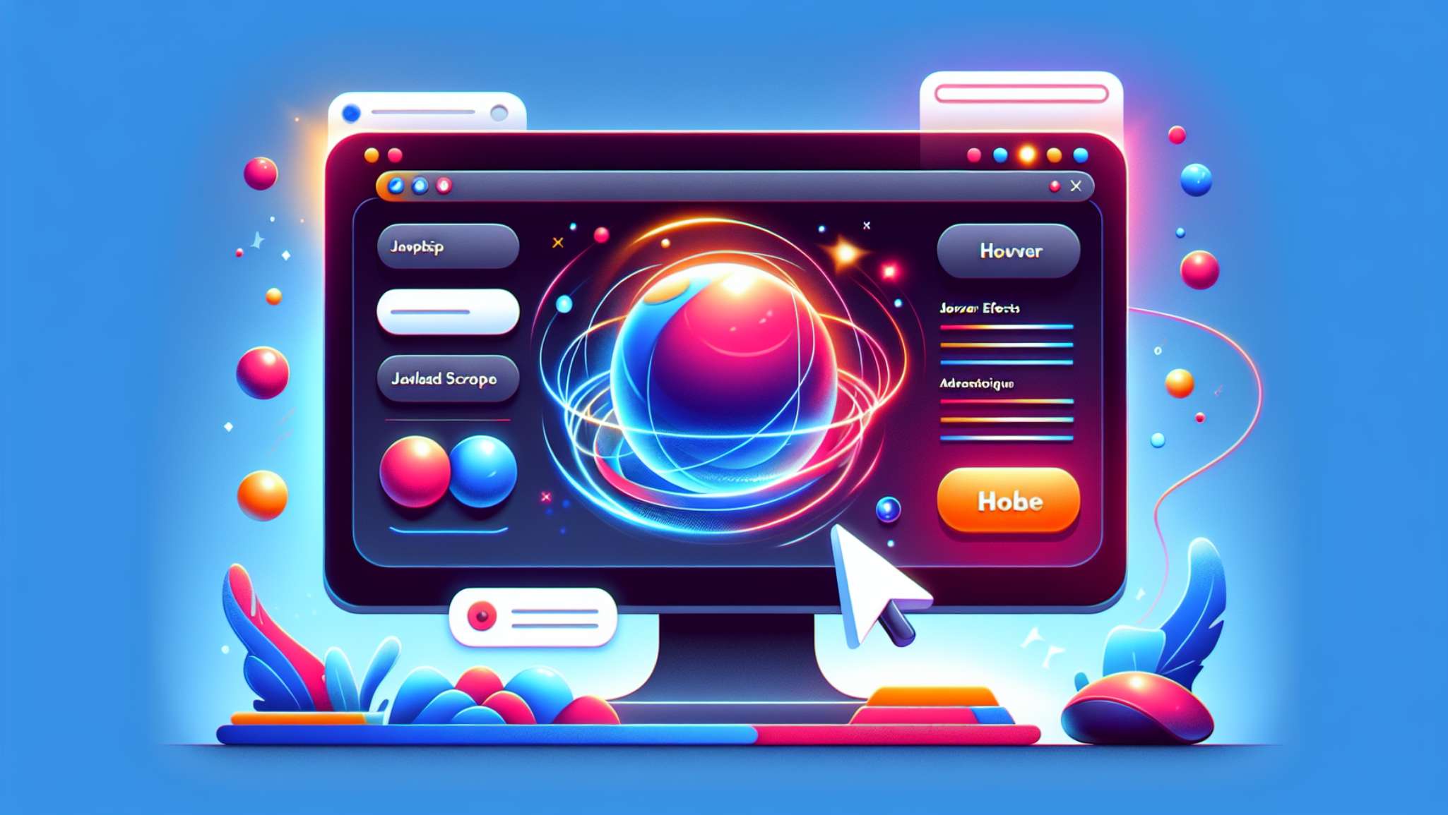 Illustration of JavaScript animations and effects