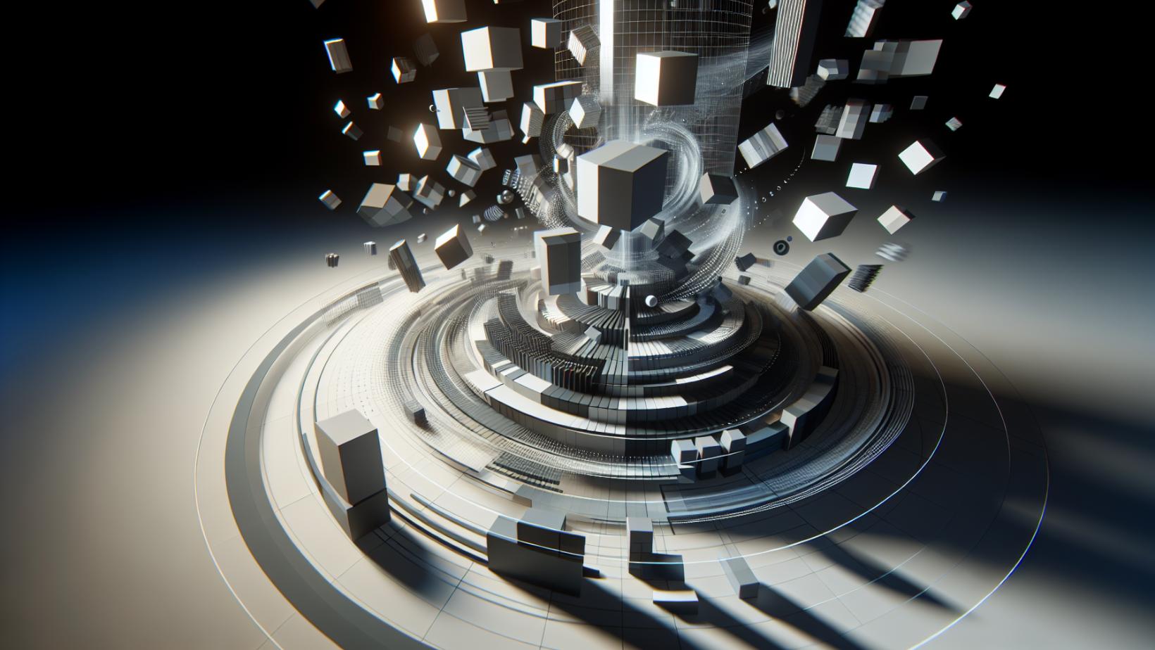 A 3D spinning text in After Effects with customizable text layers and dynamic effects